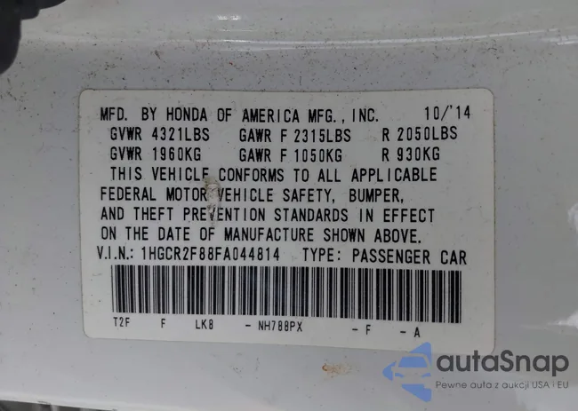 1HGCR2F88FA044814: 42486552