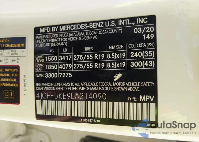 4JGFF5KE9LA214090: 42487916