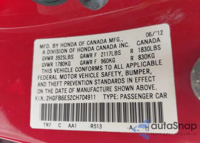 2HGFB6E52CH704911: 42488105