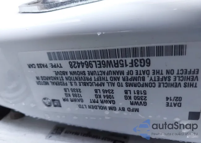 6G3F15RW6EL964428: 42488136