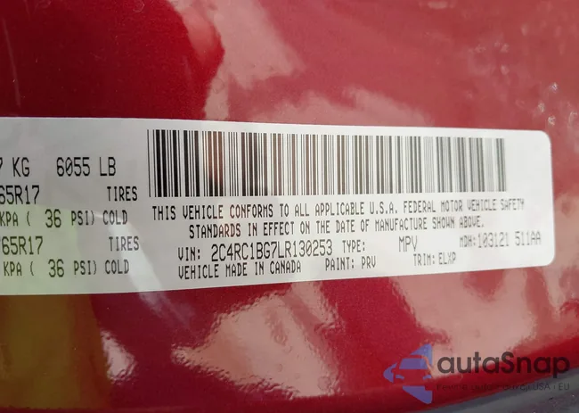 2C4RC1BG7LR130253: 42488289