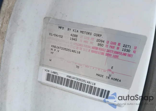 KNDJA723525148118: 42487327