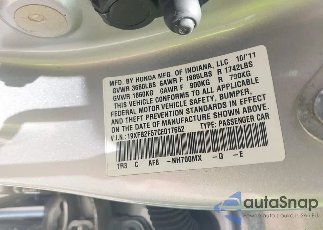 19XFB2F57CE017652: 42487344