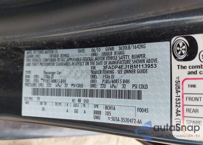 3FADP4EJ1BM113953: 42487364