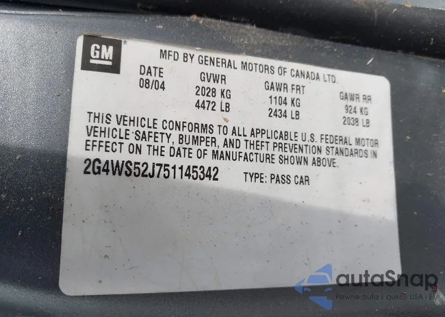2G4WS52J751145342: 42487371