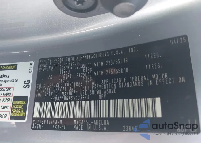 7MUDAABGXSV133840: 42487419