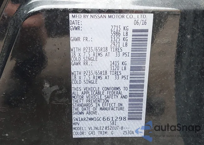 5N1AR2MM1GC661298: 42487474