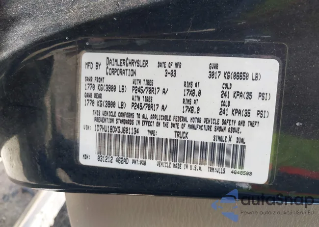 1D7HU18DX3J601134: 42487518