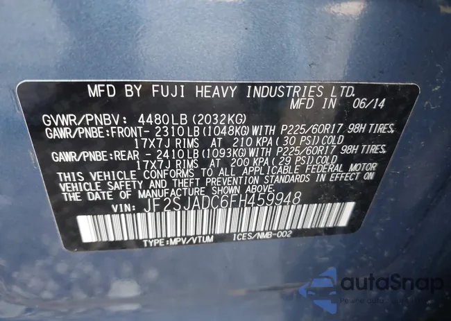 JF2SJADC6FH459948: 42487664