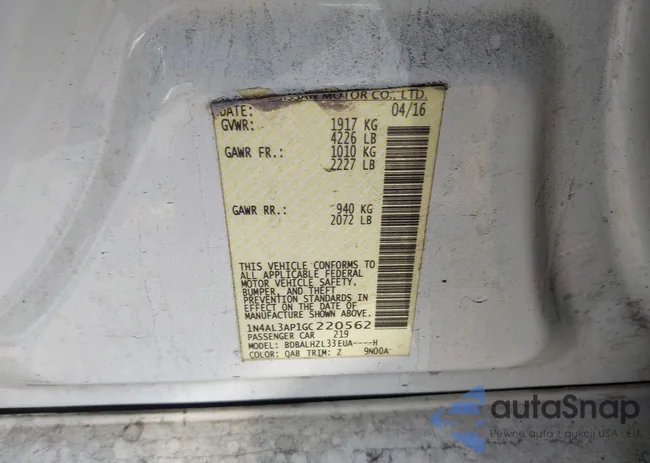 1N4AL3AP1GC220562: 42487665