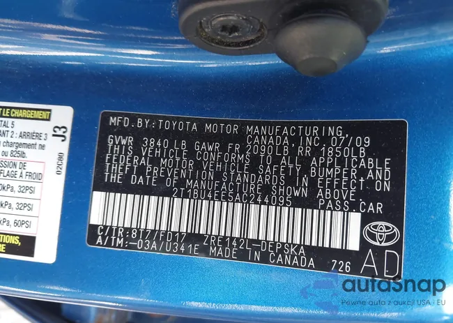 2T1BU4EE5AC244095: 42487688