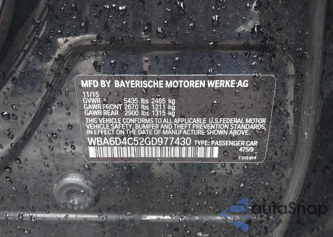 WBA6D4C52GD977430: 42487689