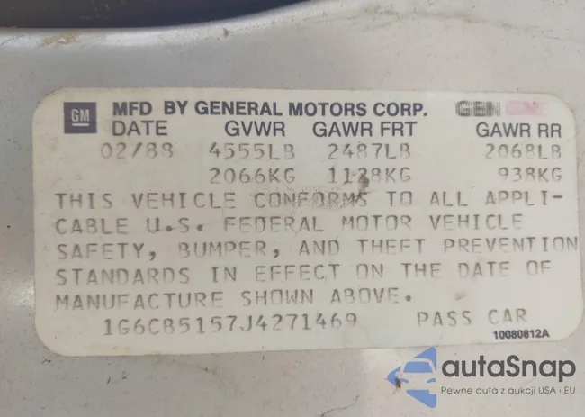 1G6DW51Y7H9736011: 42487701