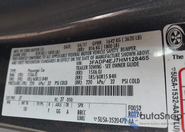 3FADP4EJ7HM128465: 42488768