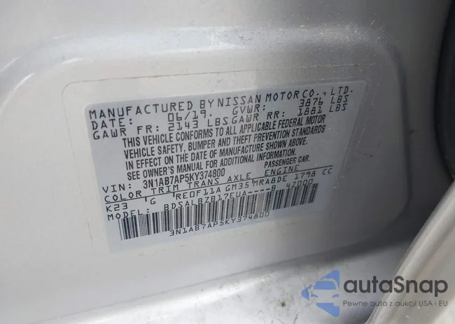 3N1AB7AP5KY374800: 42488770