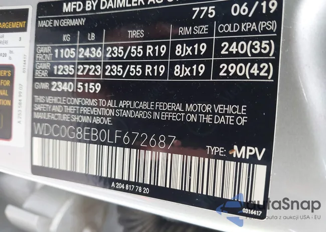 WDC0G8EB0LF672687: 42488950