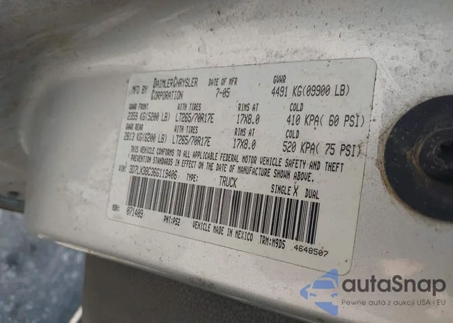 3D7LX38C36G119406: 42488961