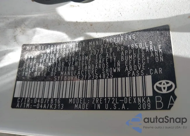 5YFBURHE2FP364825: 42489007