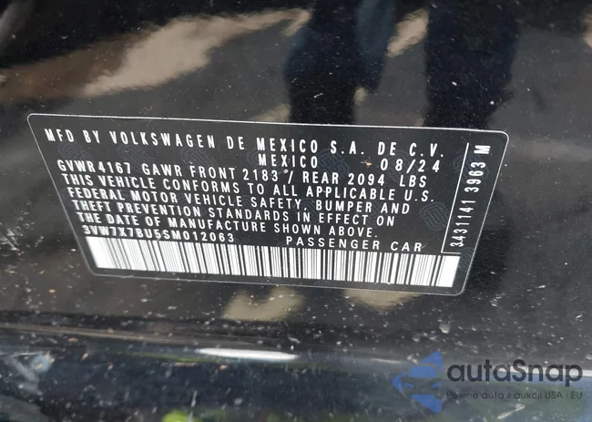 3VW7X7BU5SM012063: 42489014