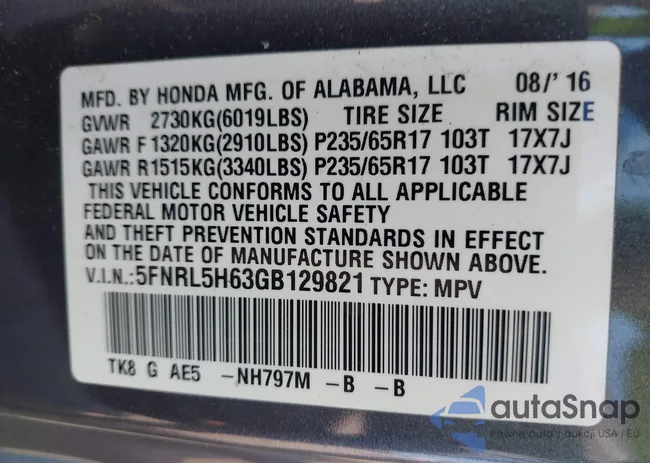 5FNRL5H63GB129821: 42489056