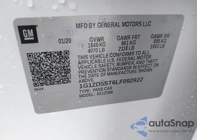 1G1ZD5ST6LF092922: 42489084