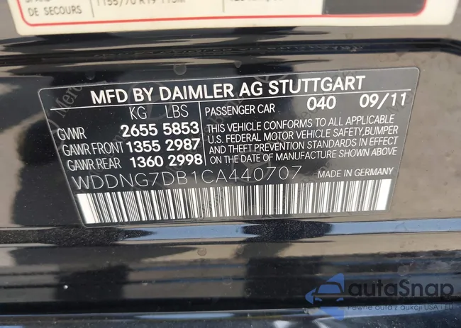 WDDNG7DB1CA440707: 42489230