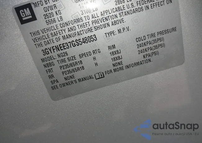 3GYFNEE37GS548053: 42488491