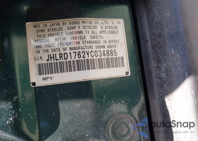 JHLRD1762YC034885: 42488570