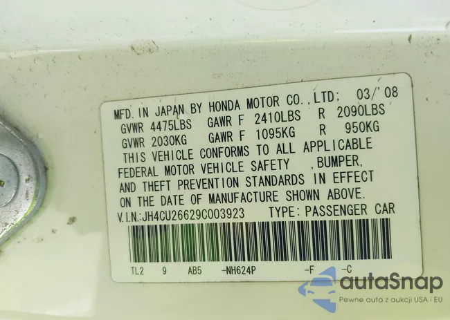 JH4CU26629C003923: 42488628