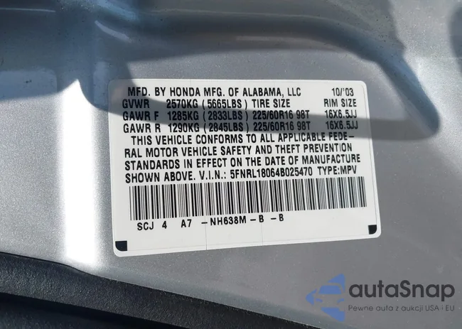 5FNRL18064B025470: 42488653