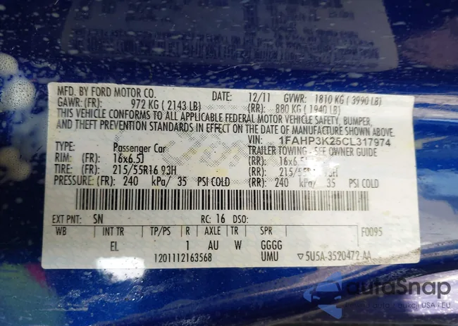 1FAHP3K25CL317974: 42489737