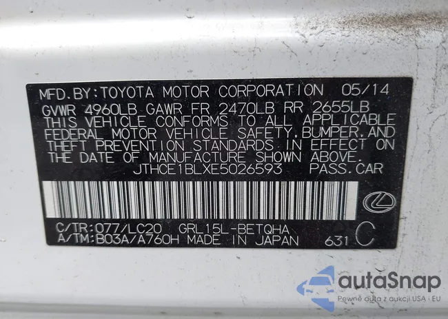 JTHCE1BLXE5026593: 42489798