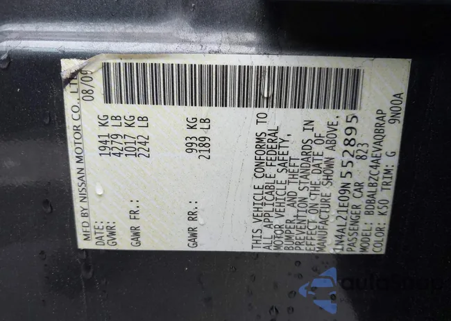 1N4AL21E09N552895: 42490007