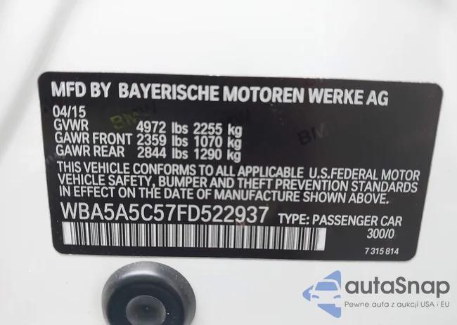 WBA5A5C57FD522937: 42490146