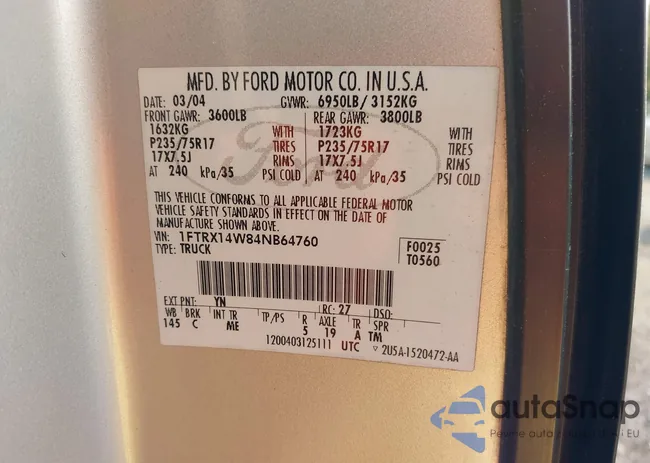 1FTRX14W84NB64760: 42490258