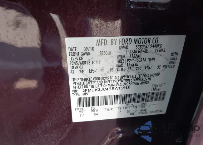 2FMDK3JC4BBA15118: 42490272