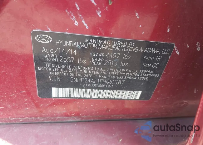 5NPE24AF1FH062187: 42490302