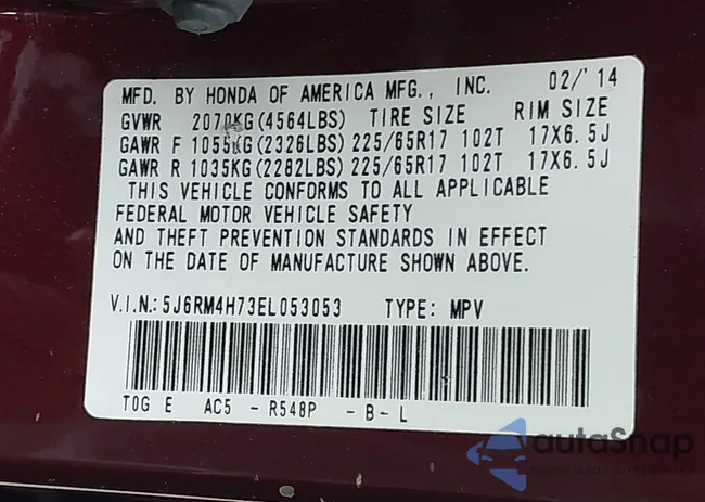 5J6RM4H73EL053053: 42489377