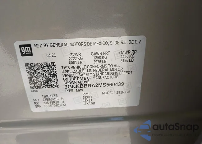 3GNKBBRA2MS560439: 42489522