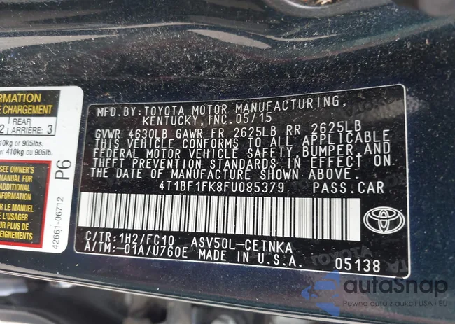 4T1BF1FK8FU085379: 42489539