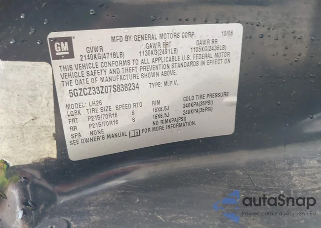 5GZCZ33Z07S838234: 42489581