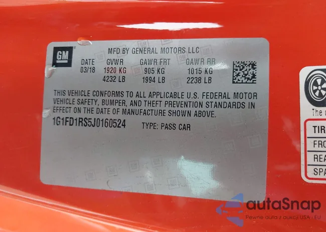 1G1FD1RS5J0160524: 42490687