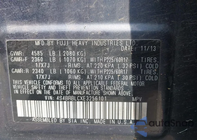 4S4BRBLCXE3256101: 42490776