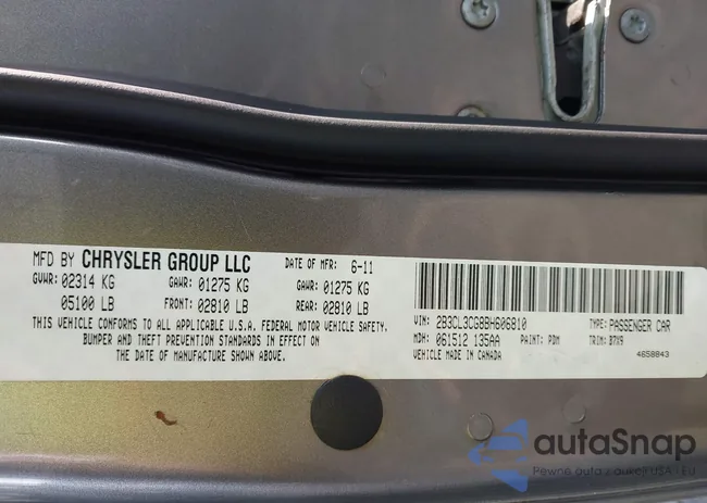 2B3CL3CG8BH606810: 42490783