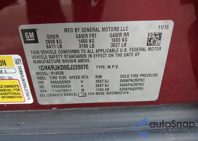 1GNKRJKD8GJ228876: 42490844