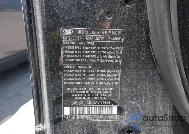 SALSK2D40DA760904: 42490853