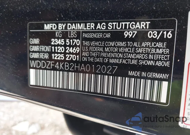 WDDZF4KB2HA012027: 42490873