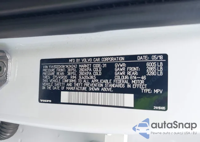 YV4102CK6K1424242: 42491046