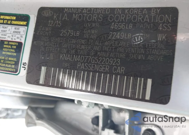 KNALN4D77G5220923: 42491184