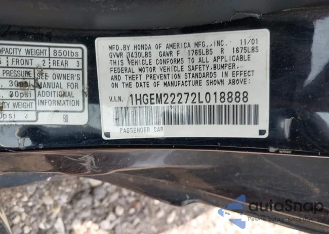 1HGEM22272L018888: 42490382